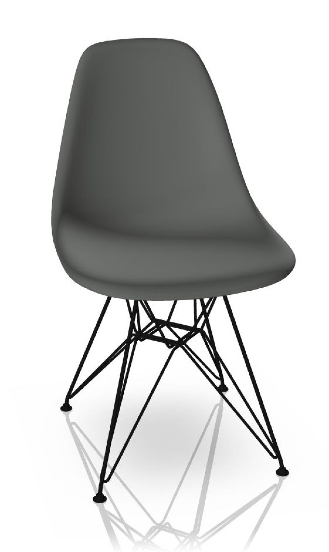 Eames Plastic Side Chair DSR Stuhl Vitra Schwarz-Granit grau