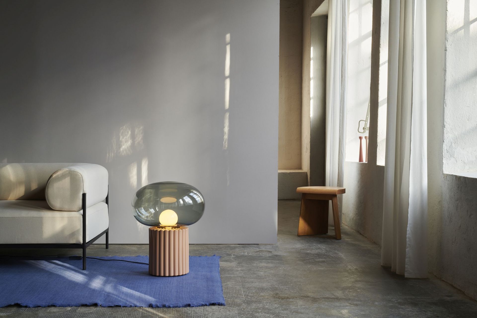Fungi Bodenleuchte Favius warmbeige