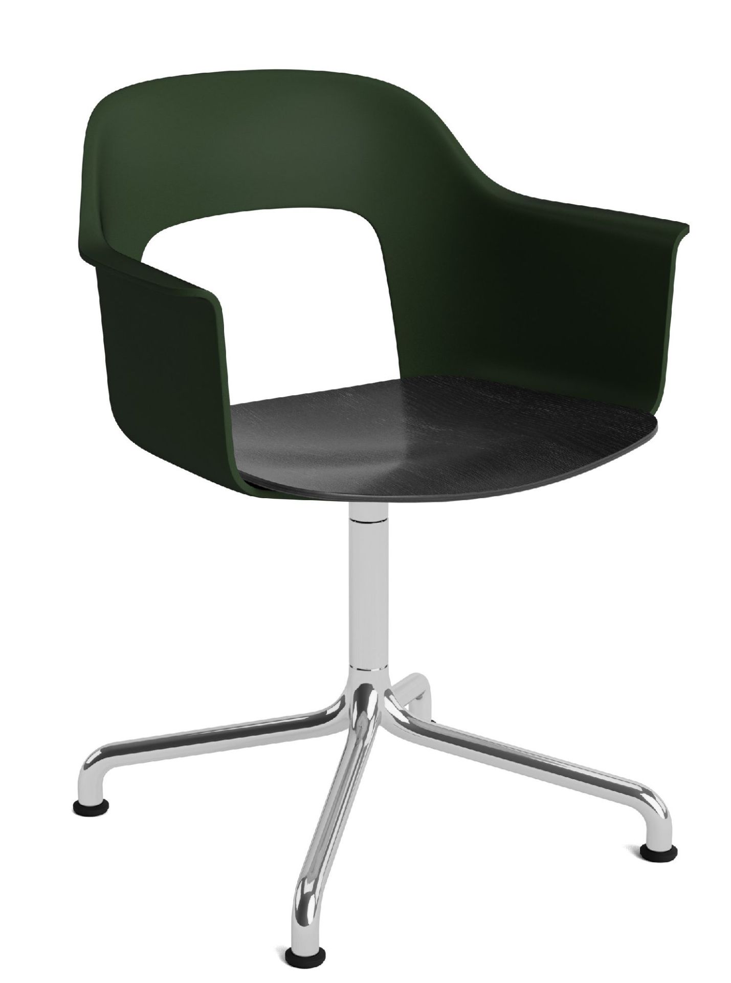 Layout Armchair 252 Armlehnstuhl 4-Sternfuß Drehfuß mit gebogenem Fußkreuz Hay