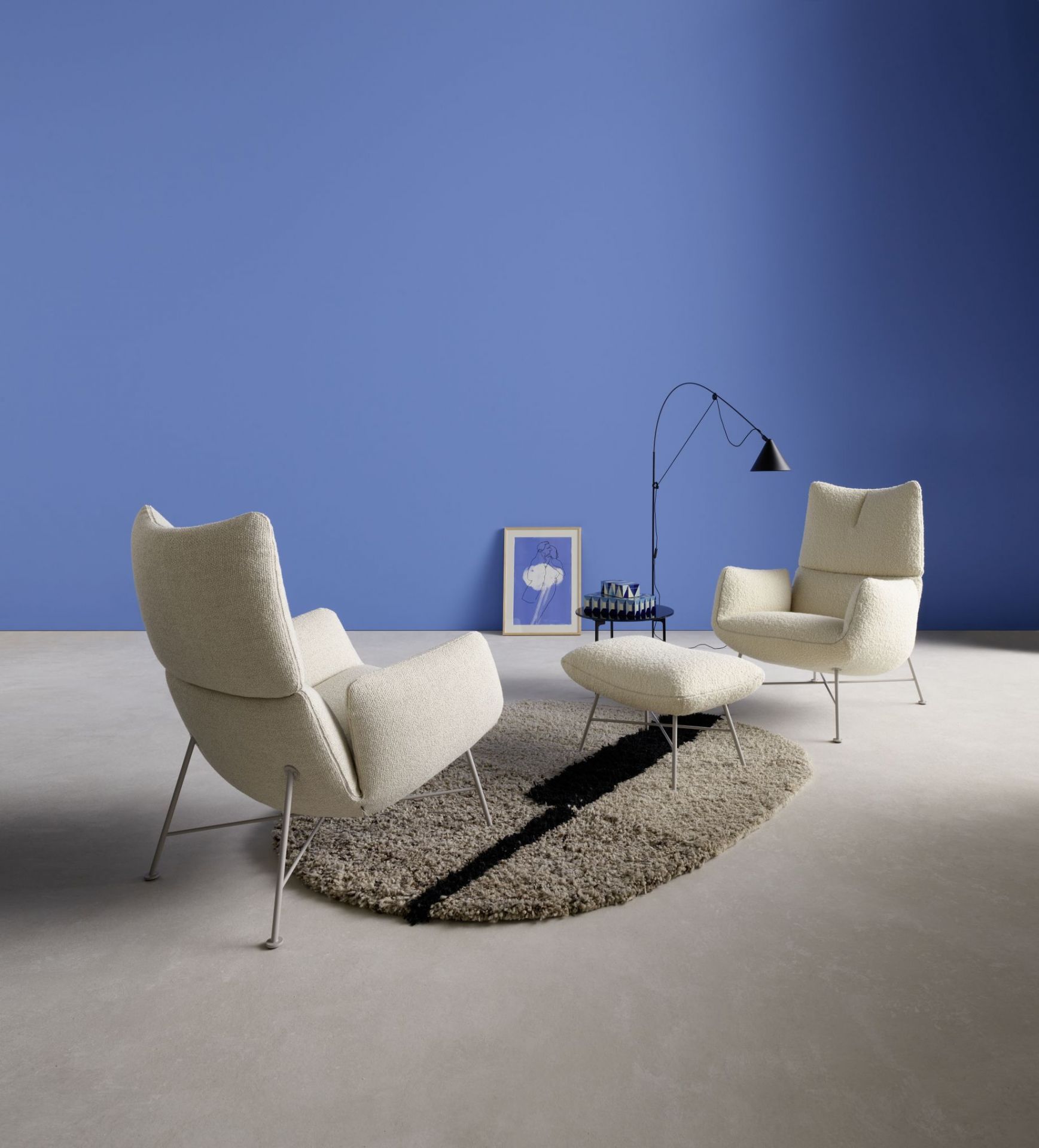 Jalis Lounge Sessel 4-Fuß Drahtgestell Cor