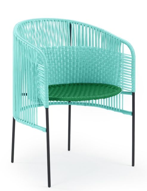 Caribe Dining Chair Stuhl Outdoor ames Turquiose / Smaragdgrün / Schwarz