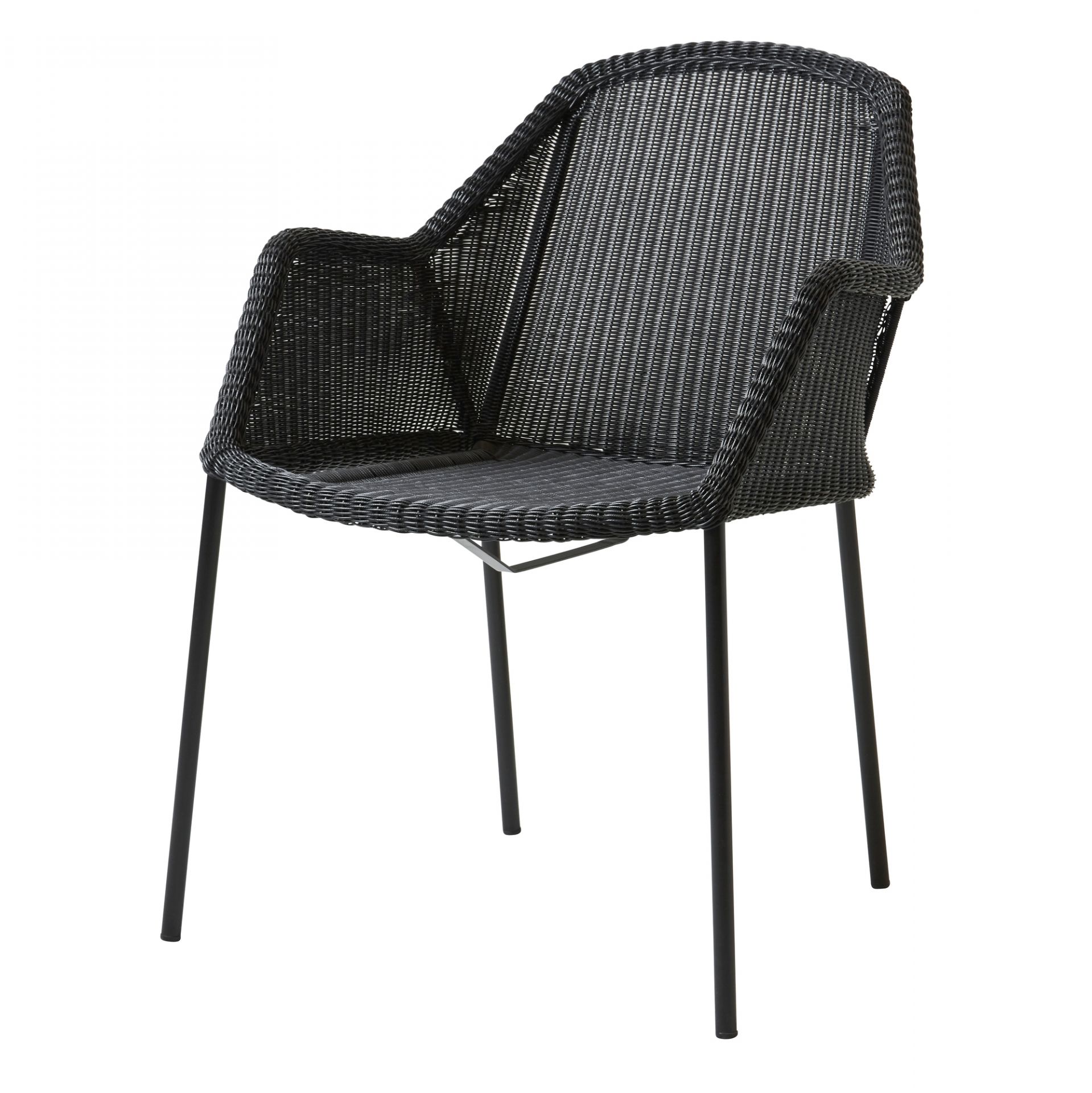 Breeze Outdoor Stuhl Vierfußgestell Schwarz Cane-Line MÄNGELEXEMPLAR