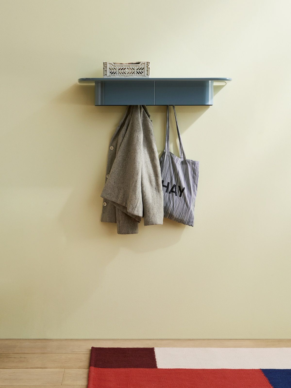 Korpus Shelf Small 4 hooks Wandregal Hay