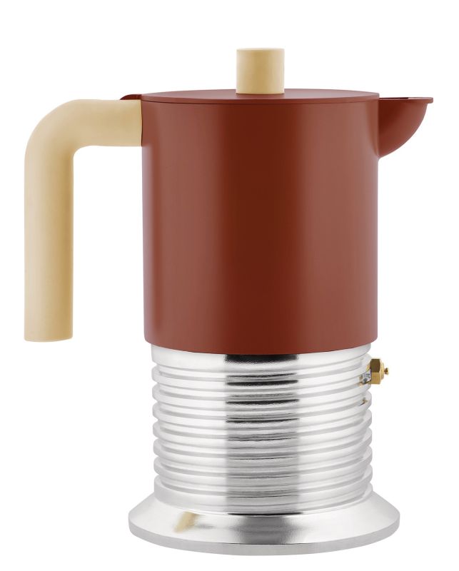 PM01/3 Vite Espressokocher für 3 Tassen Alessi Braun