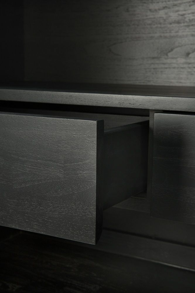 Graphic Schrank 2 Türen Teak schwarz Ethnicraft