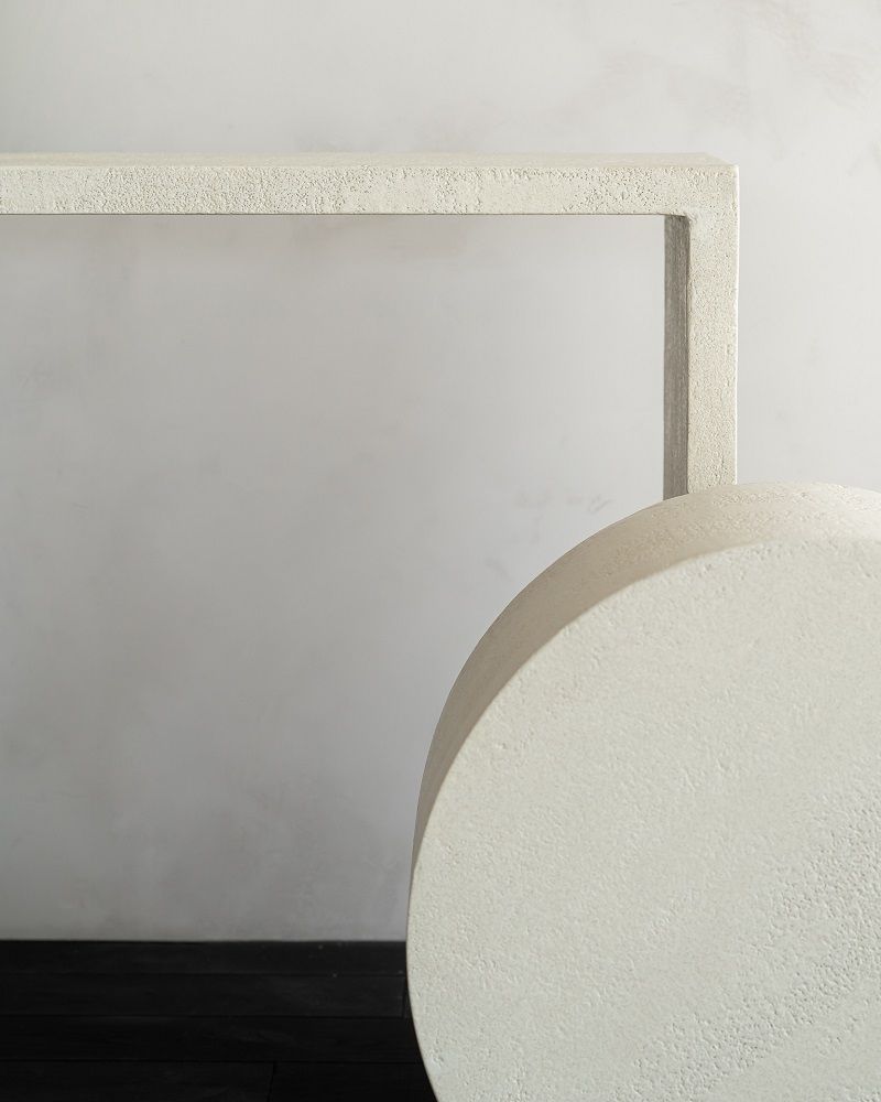 Elements Konsole Microcement Off White Ethnicraft