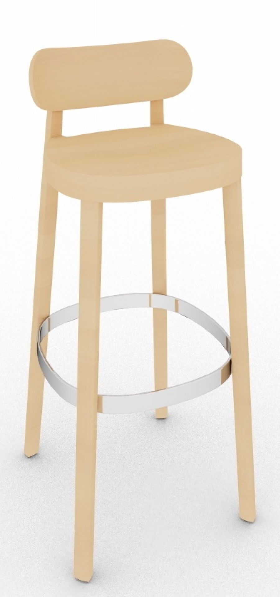 Holzstuhl / Barhocker 118 MH Thonet