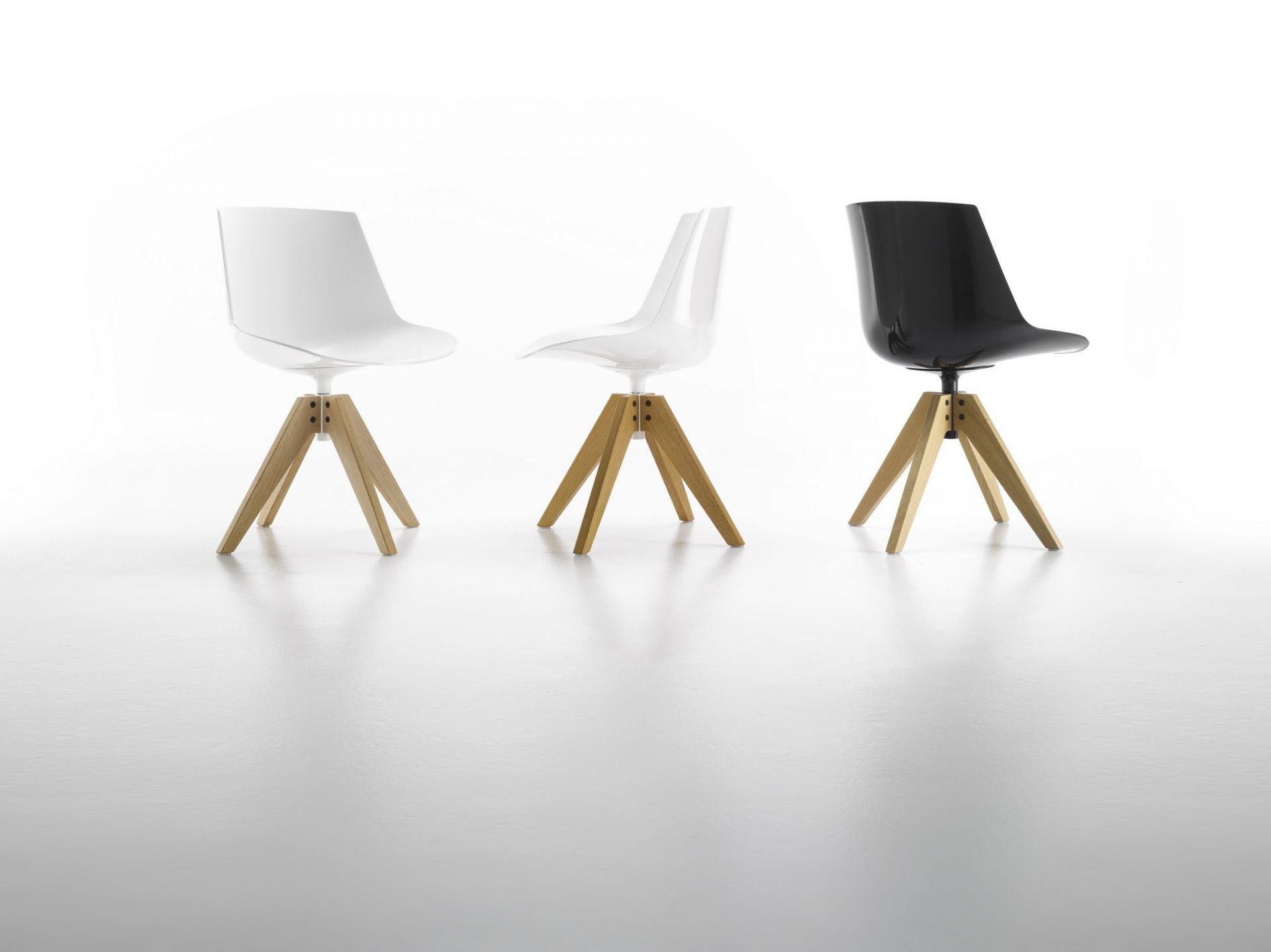Flow Chair Stuhl Vierfußgestell VN Eiche MDF Italia