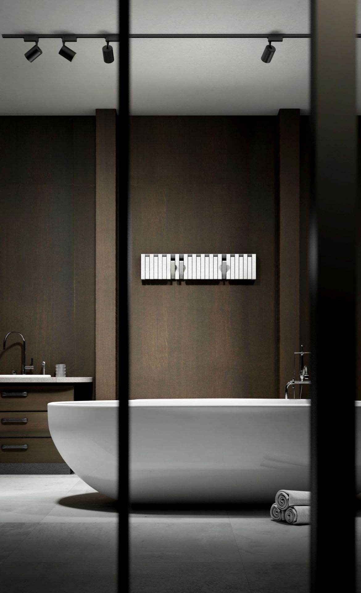 XYLO Wandgarderobe Buche weiß lackiert PER/USE