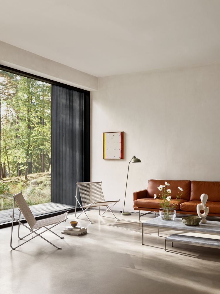 PK4 Lounge Chair Edelstahl - Schwarz Fritz Hansen