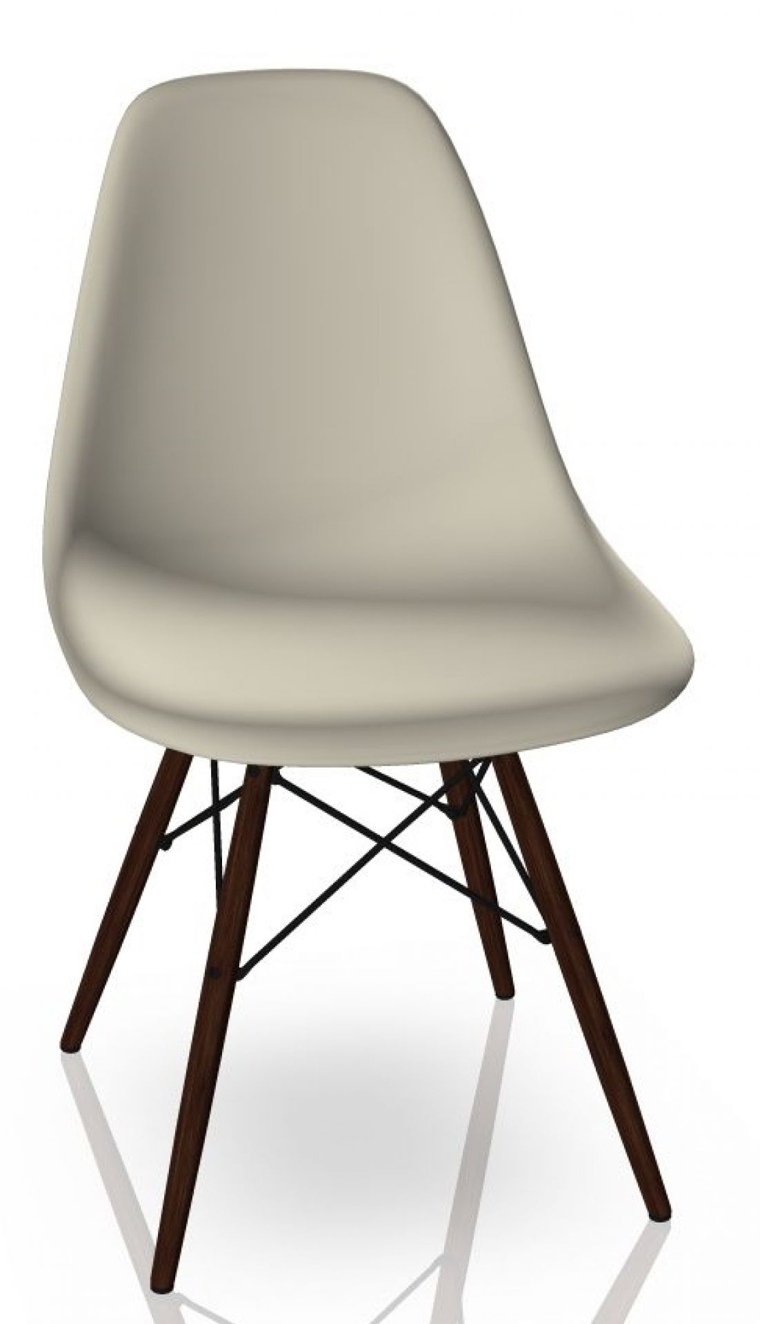 Eames Plastic Side Chair DSW Stuhl Vitra Ahorn dunkel-Kieselstein
