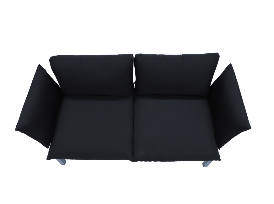 Fiam Domino Outdoor Sofa 2-Sitzer mit Armlehnen und Kissen Jan Kurtz