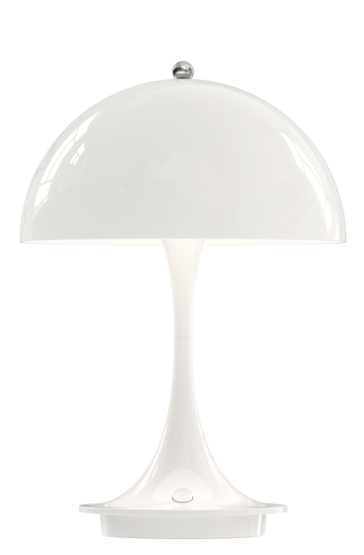 Panthella 160 Portable Akku LED-Tischleuchte Indoor/Outdoor Louis Poulsen Stahl Weiss EINZELSTÜCK