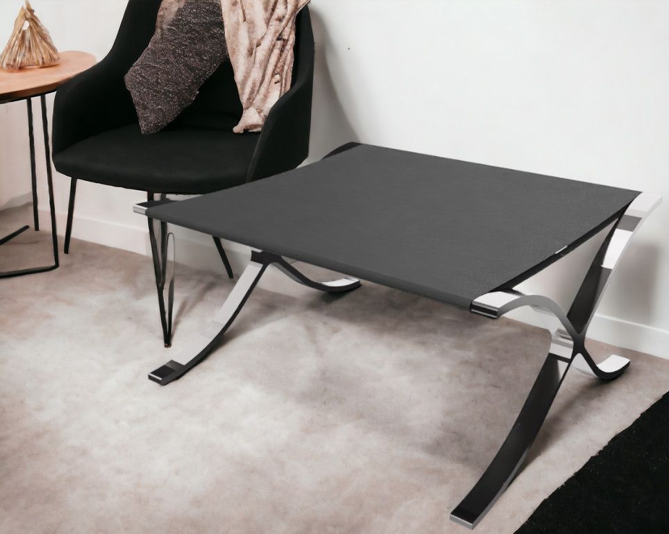 Barcelona Hocker / Hocker Relax mit schwarzem Rindsleder Knoll International 