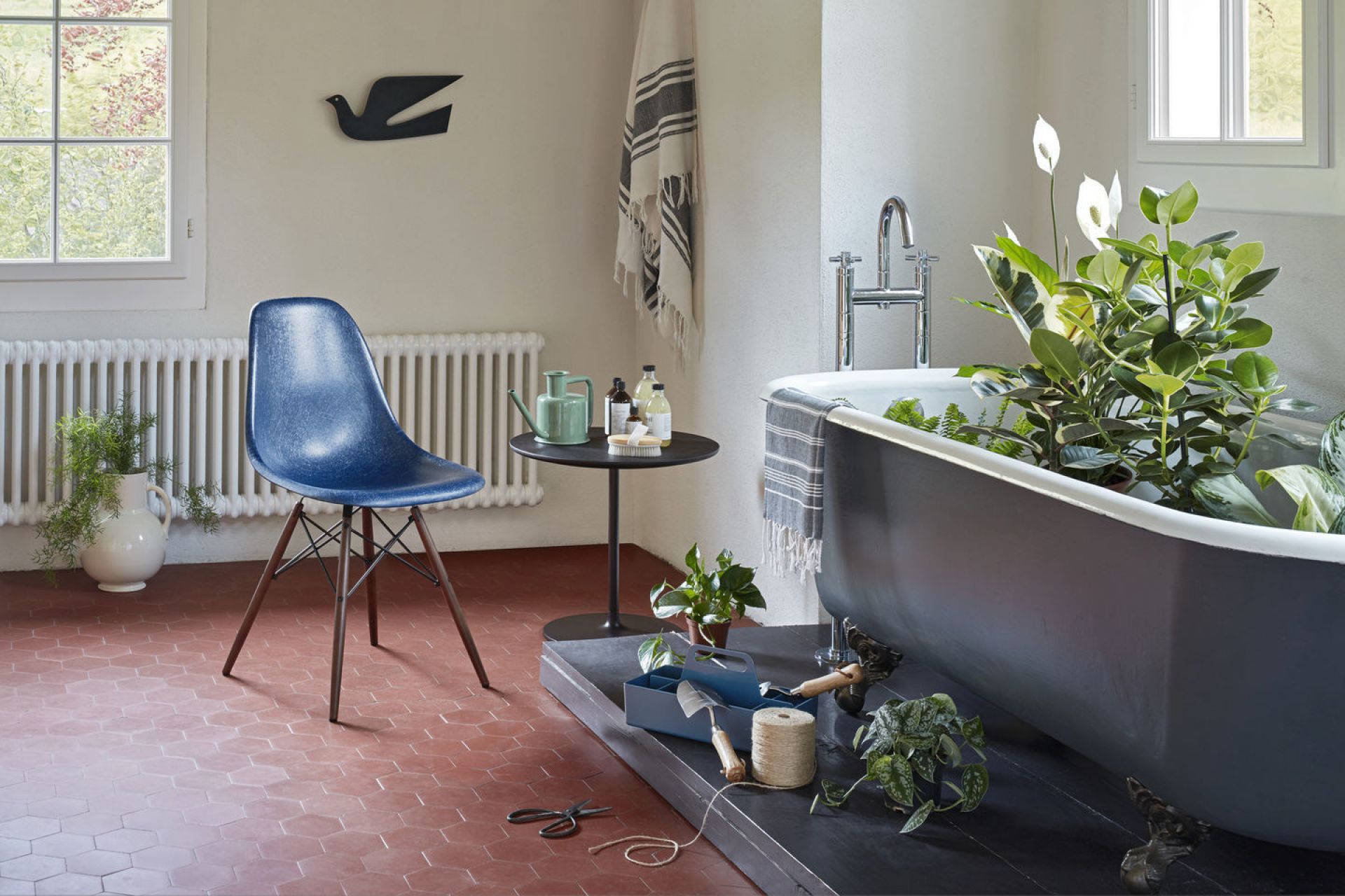 Eames Plastic Side Chair DSW Stuhl Vitra Ahorn dunkel-Senf