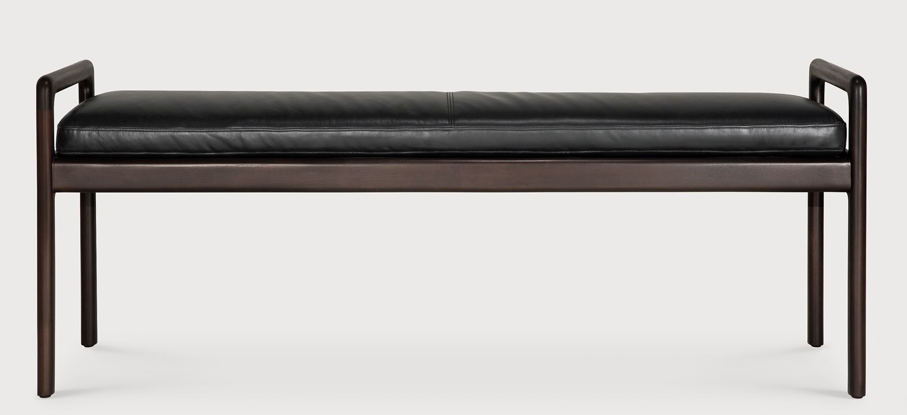 Jack Bench Bank mit Sitzpolster Leder schwarz Ethnicraft