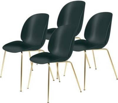 Beetle Chair Esszimmerstuhl Ungepolstert 4-er Set Gubi