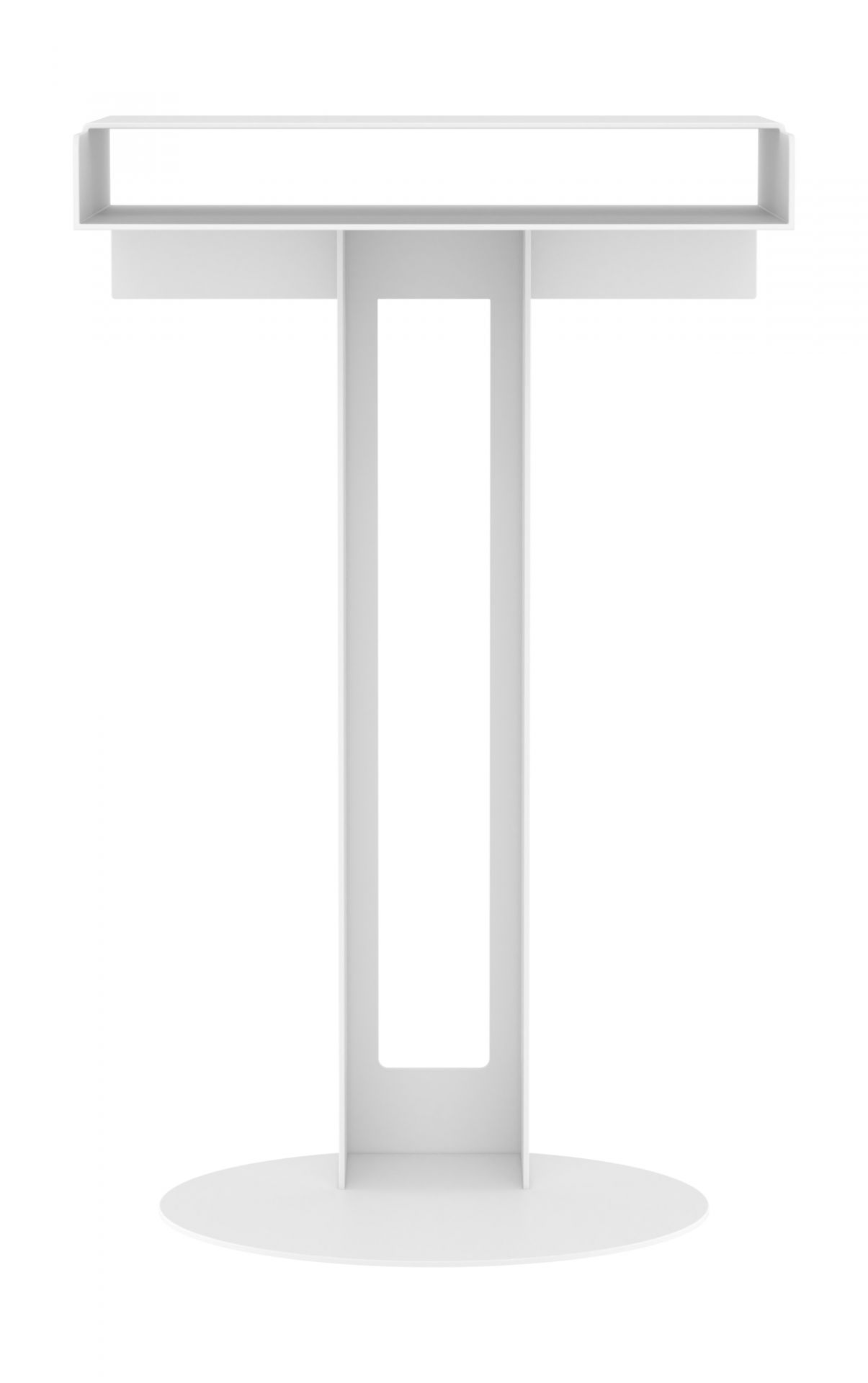 Weißer Meta Side Table Beistelltisch von New Tendency: Moderner Nachttisch mit minimalistischem Design.