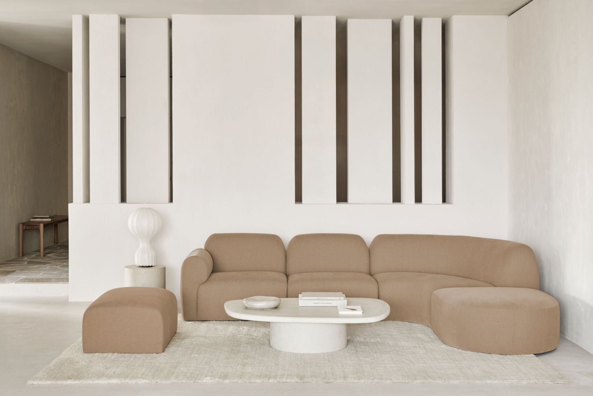 Bulky Modulsofa Light Sepia Liegeposition rechts Ethnicraft