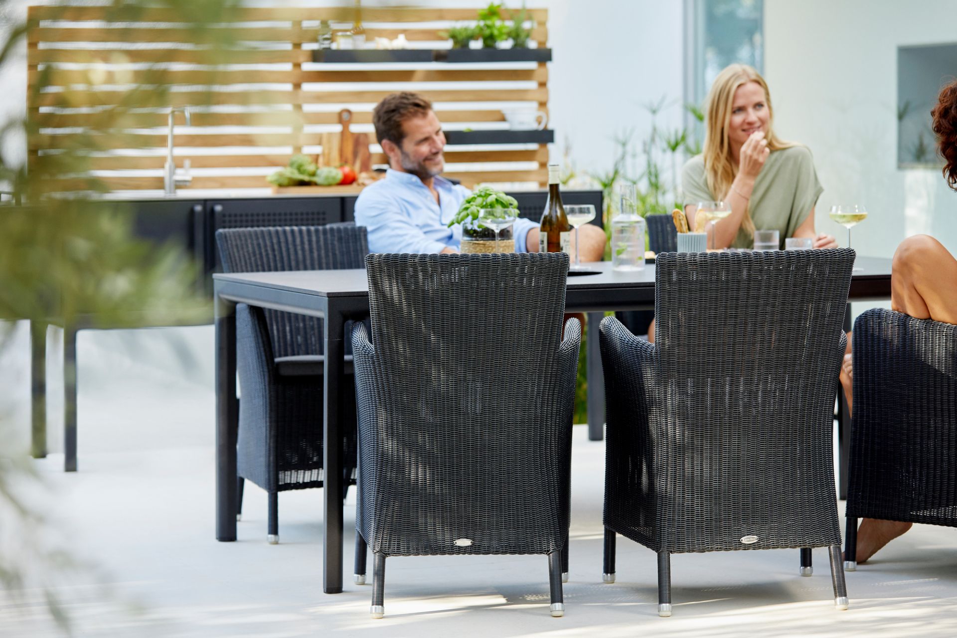 Hampsted Outdoor Sessel schwarz Cane-Line