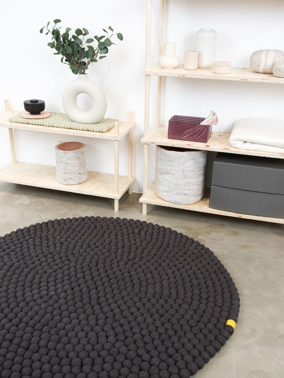 Big One Rund Filzteppich Ø 160 cm myfelt Anthrazit