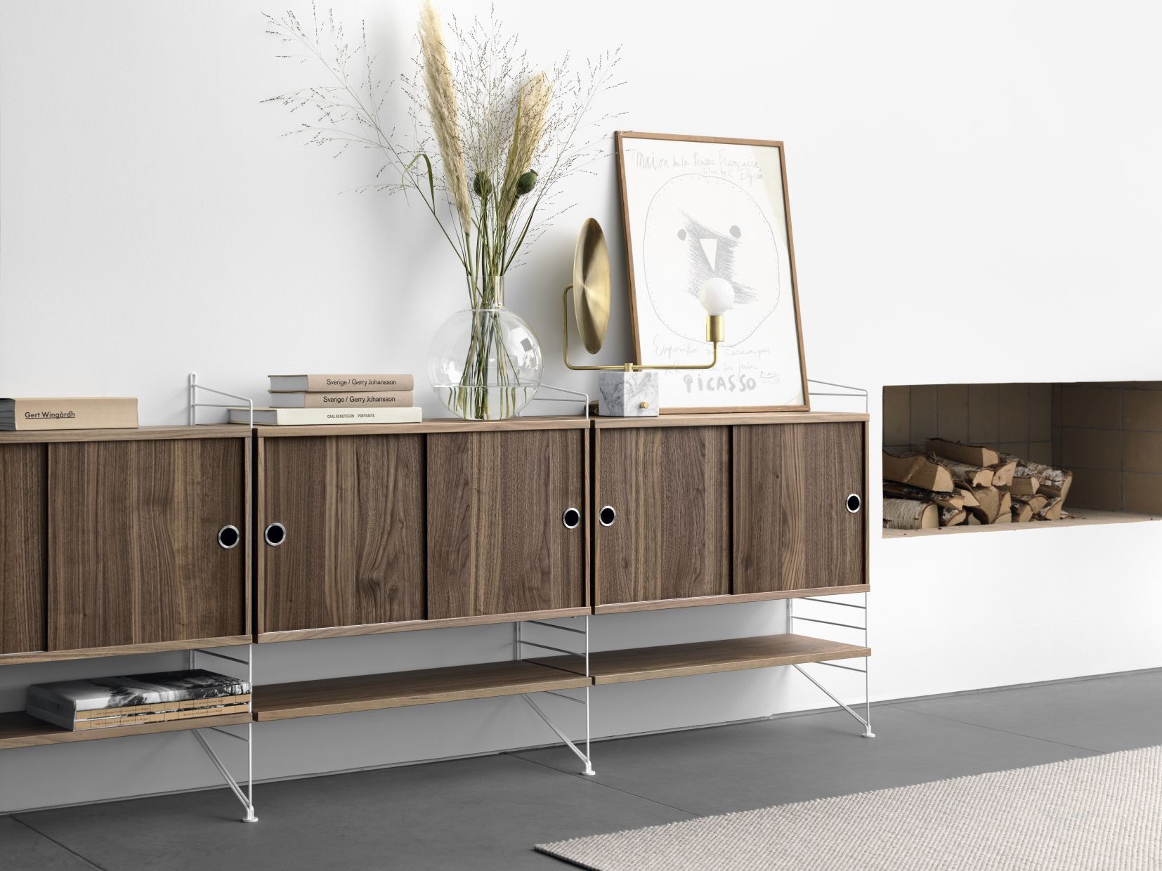 String Wohnzimmer Wand Regalsystem F String Furniture 