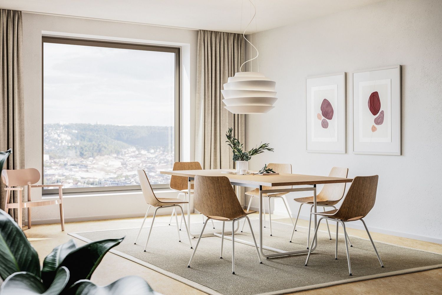 JS. Thonet by Jil Sander S 1070 / S1070 Konferenztisch Thonet