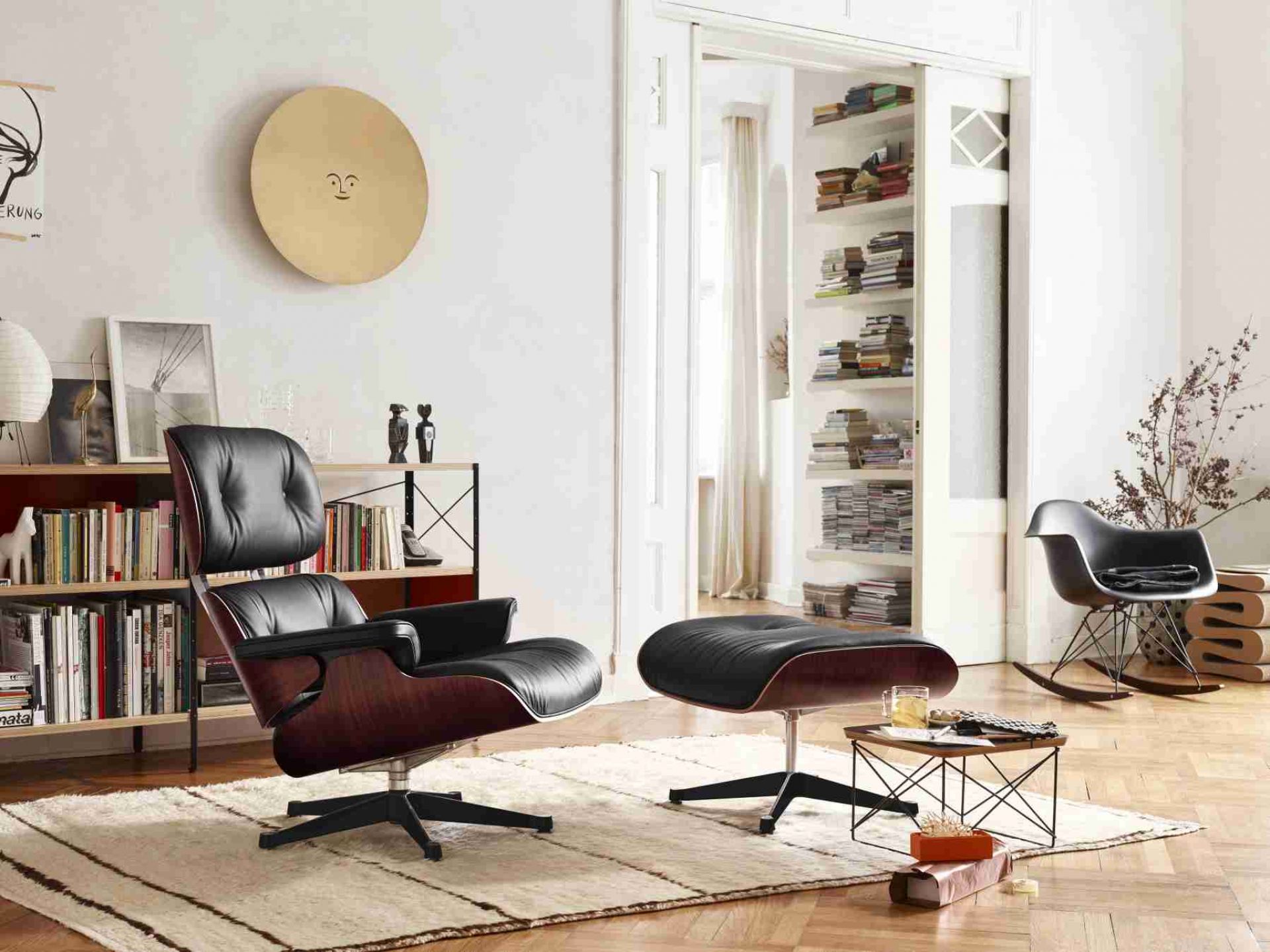 Eames Lounge Chair & Ottoman Armchair Leder Premium F / Leder Natural Vitra