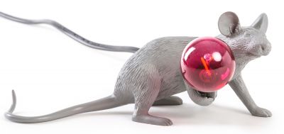 Mouse Lamp Tischleuchte grau liegend Seletti