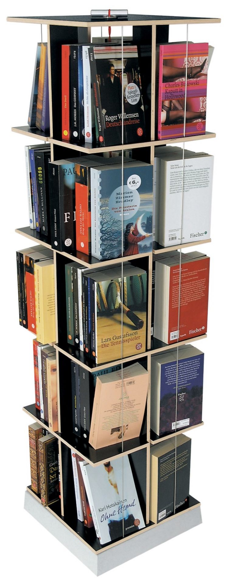 Buchstabler Bücherturm, DVD-Regal Nils Holger Moormann