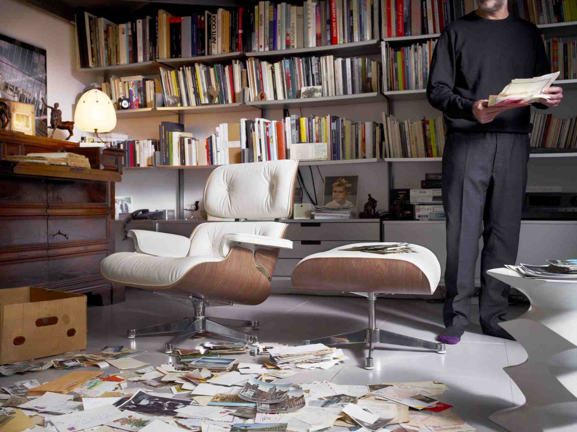 Eames Lounge Chair & Ottoman Armchair Leder Premium F / Leder Natural Vitra