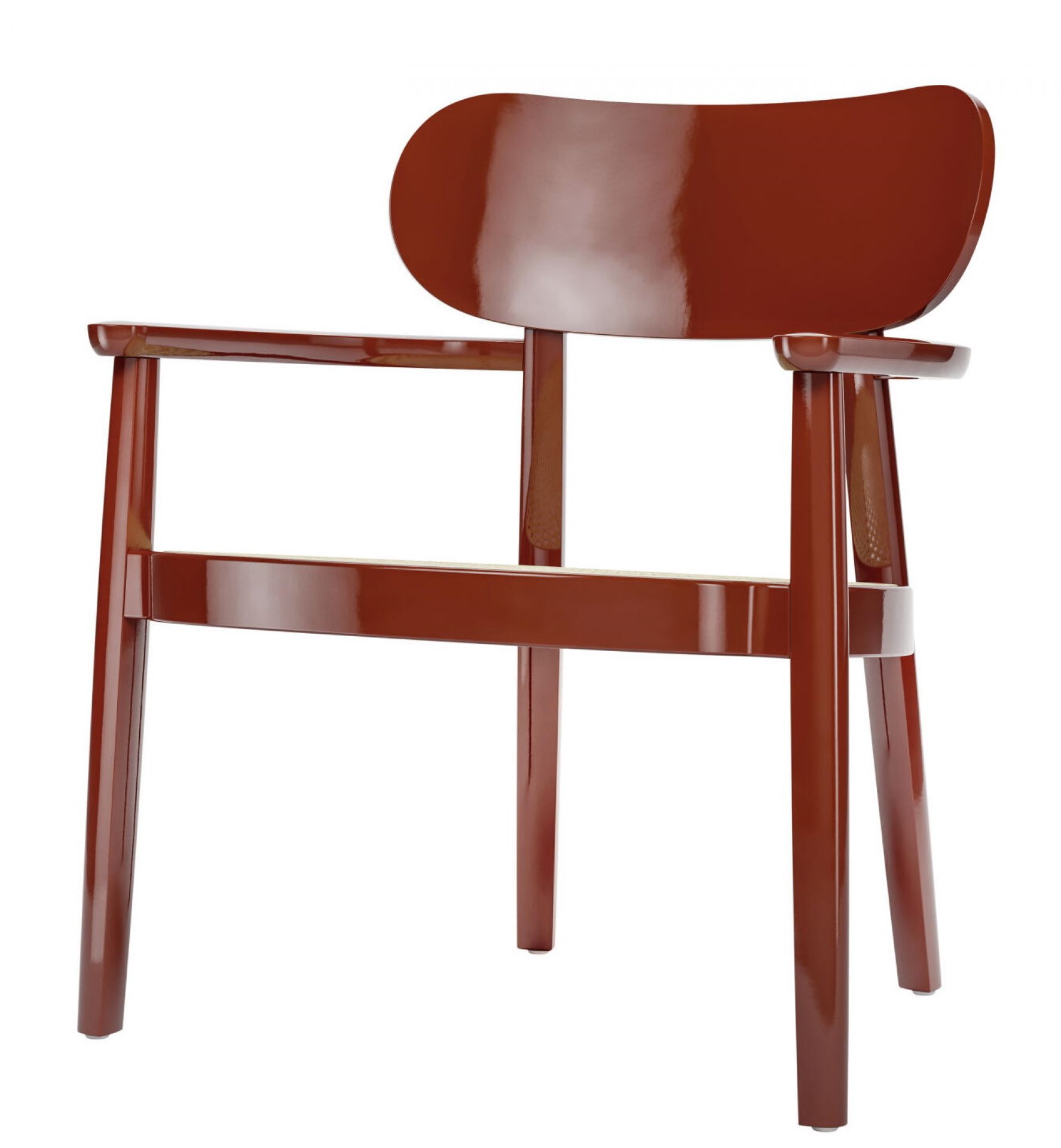 Holzsesessel mit Armlehnen 119 F Hochglanz Thonet