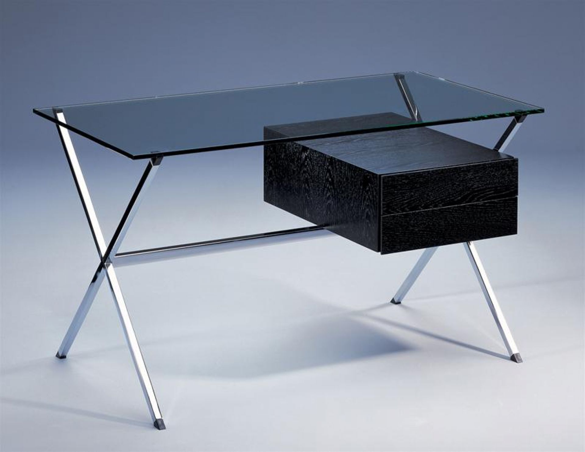 Franco Albini Schreibtisch Eiche schwarz gebeizt Knoll International Quick Ship