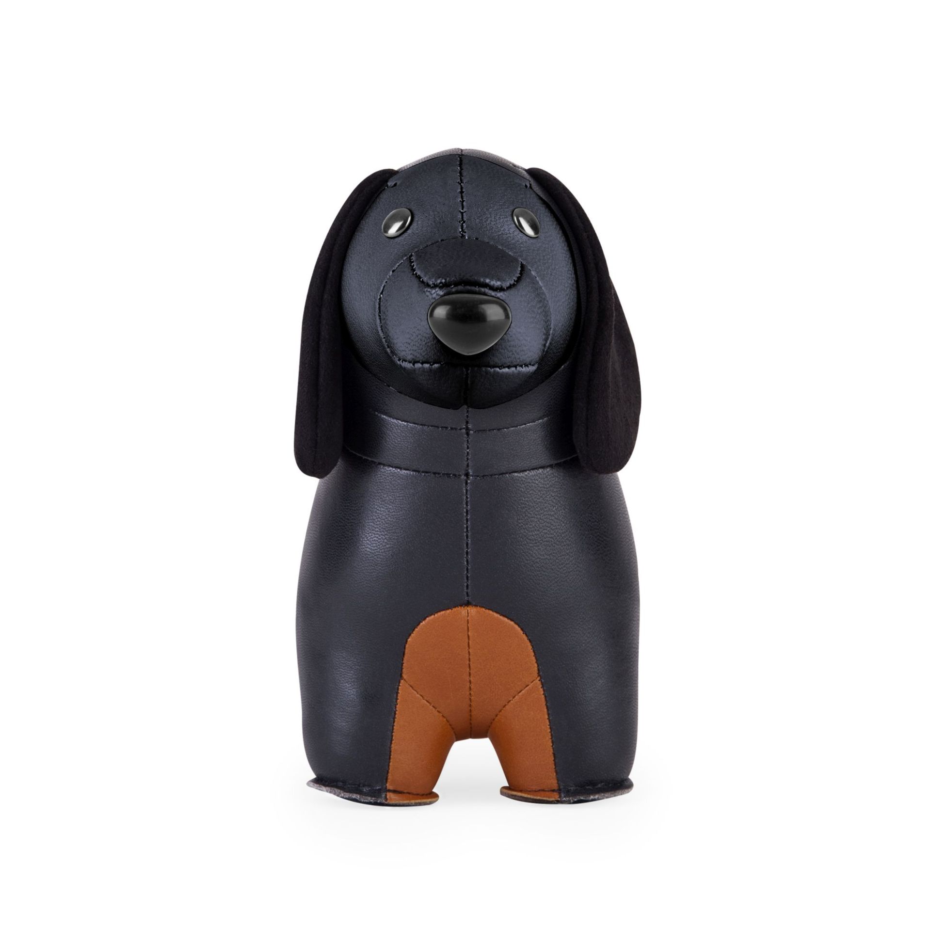Briefbeschwerer Dackel schwarz/tan Züny