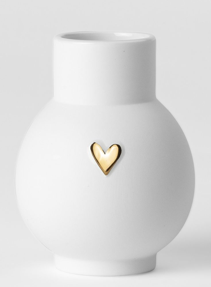 Lovely Mini Kugelvase Herz Gold Räder