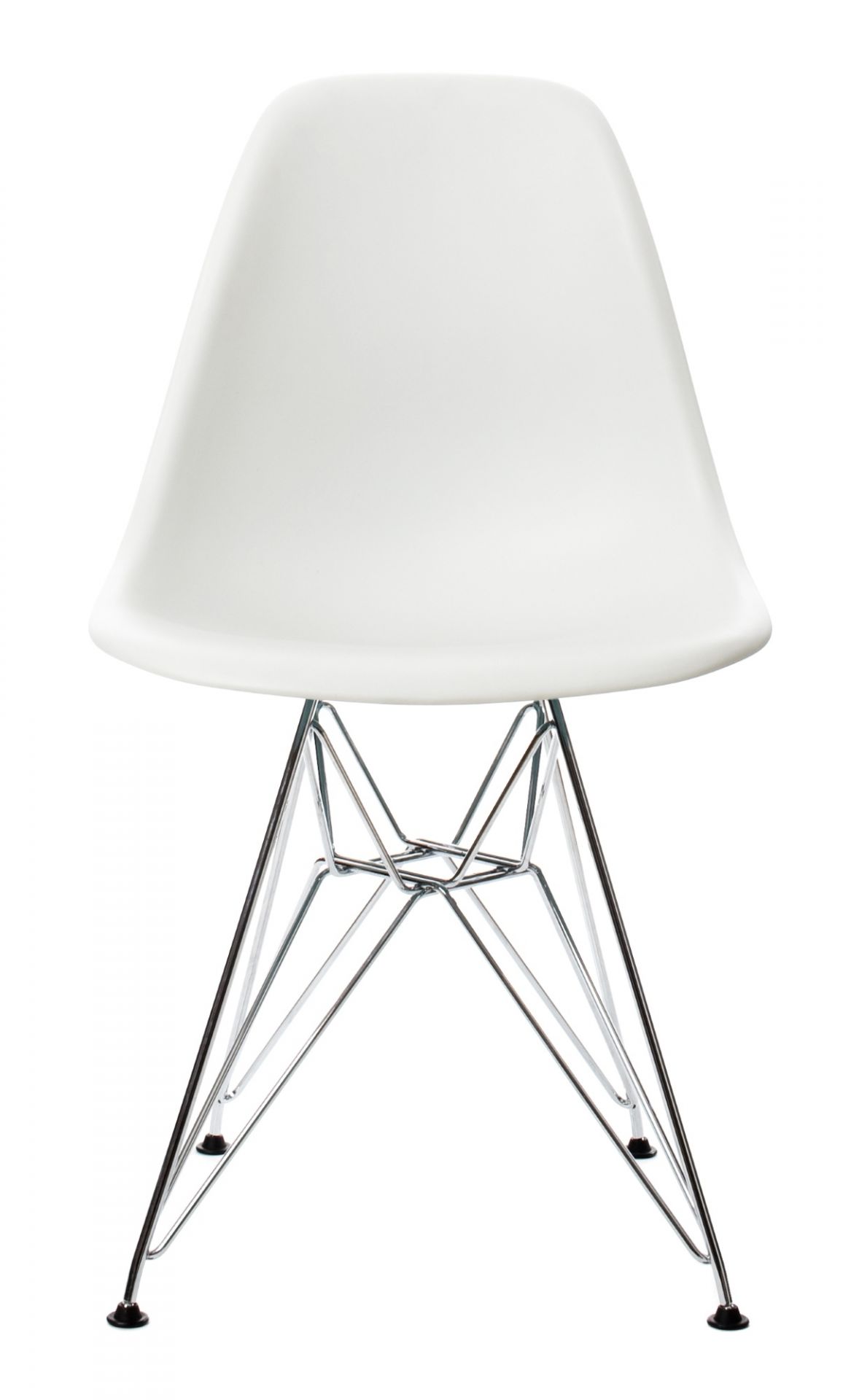 Eames Plastic Side Chair DSR Stuhl Vitra Chrom-Weiss