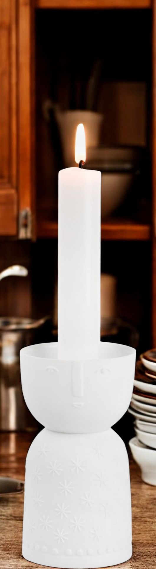 Porzellangeschichten Lichtgestalt Stella Kerzenhalter Räder EINZELSTÜCK