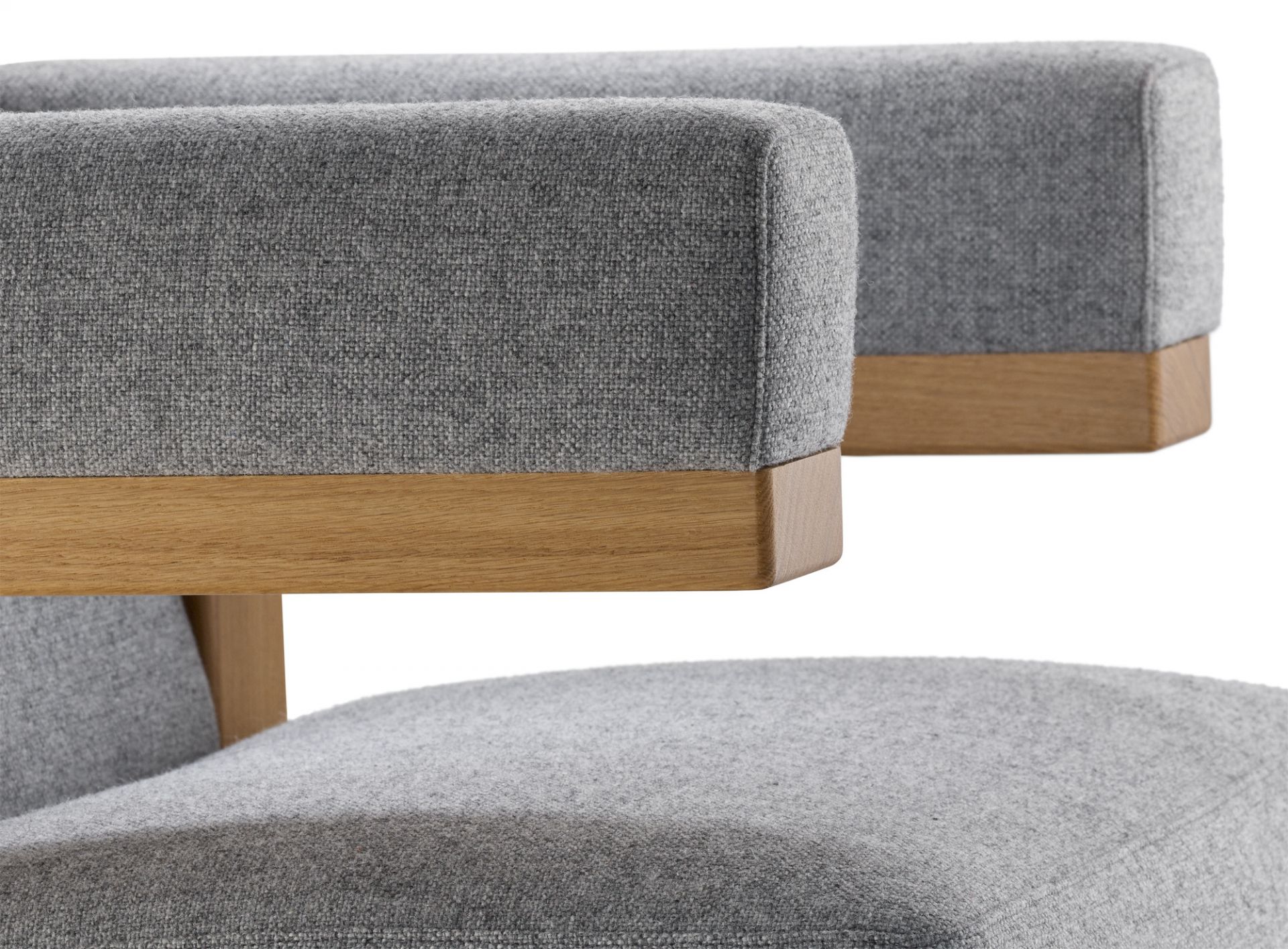 Gropius F51 Sessel Bauhaus Reedition Tecta Hallingdal 130 Grau / Gestell Eiche massiv
