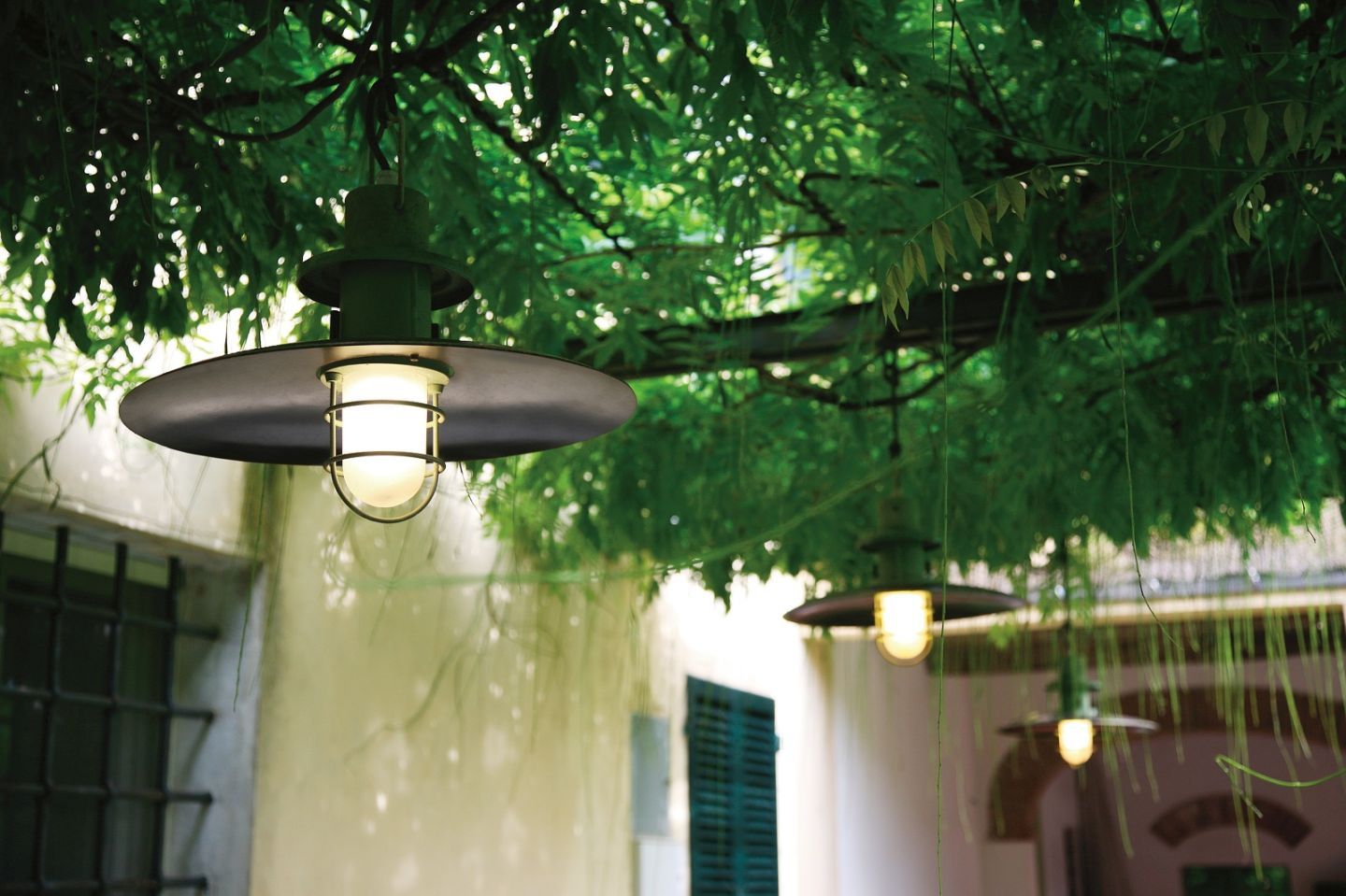 Polo Outdoor Pendelleuchte Ø48cm weiß Martinelli Luce