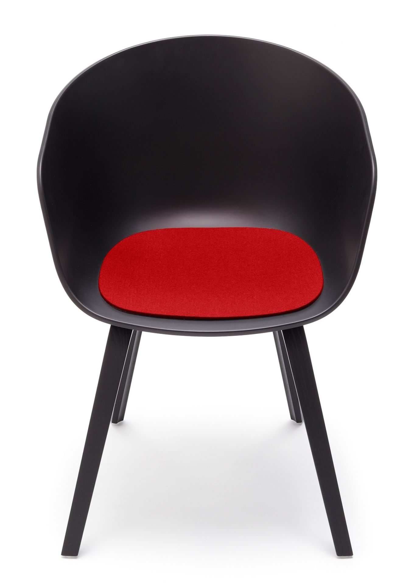 Roter Hey Sign Filz Sitzauflage für About A Chair AAC22 Stuhl, bequeme Stuhlauflage.
