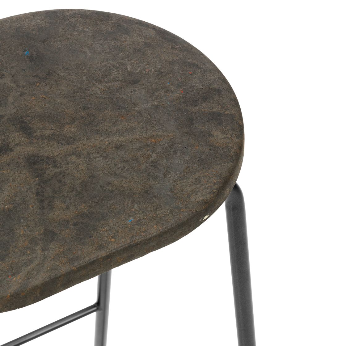 Earth Stool Barhocker Mater  Waste dunkel H 74 cm