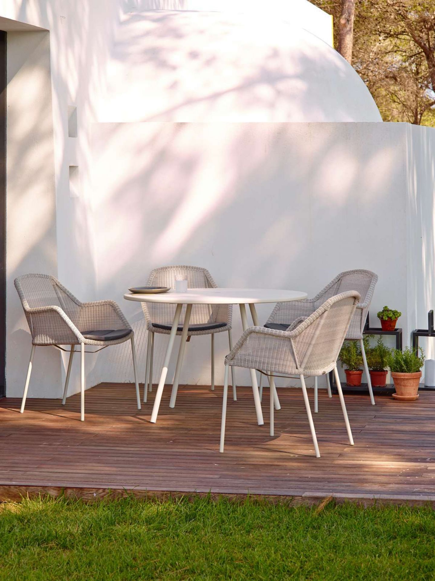 Breeze Outdoor Stuhl Vierfußgestell Cane-Line