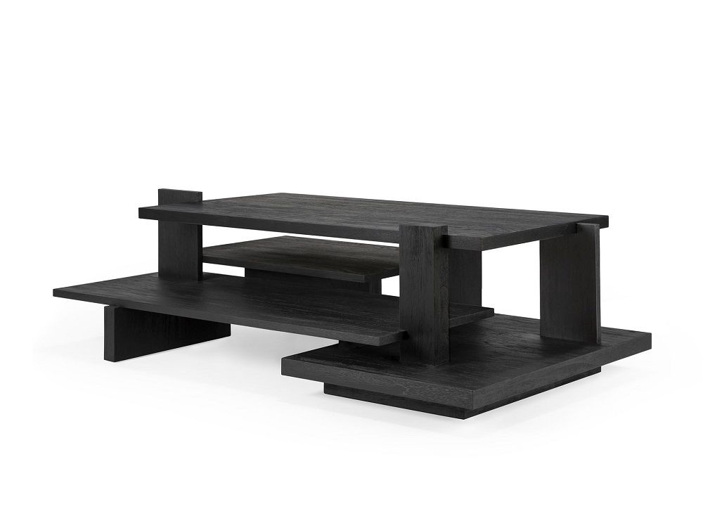 Teak Abstract Coffee table Couchtisch Schwarz Ethnicraft