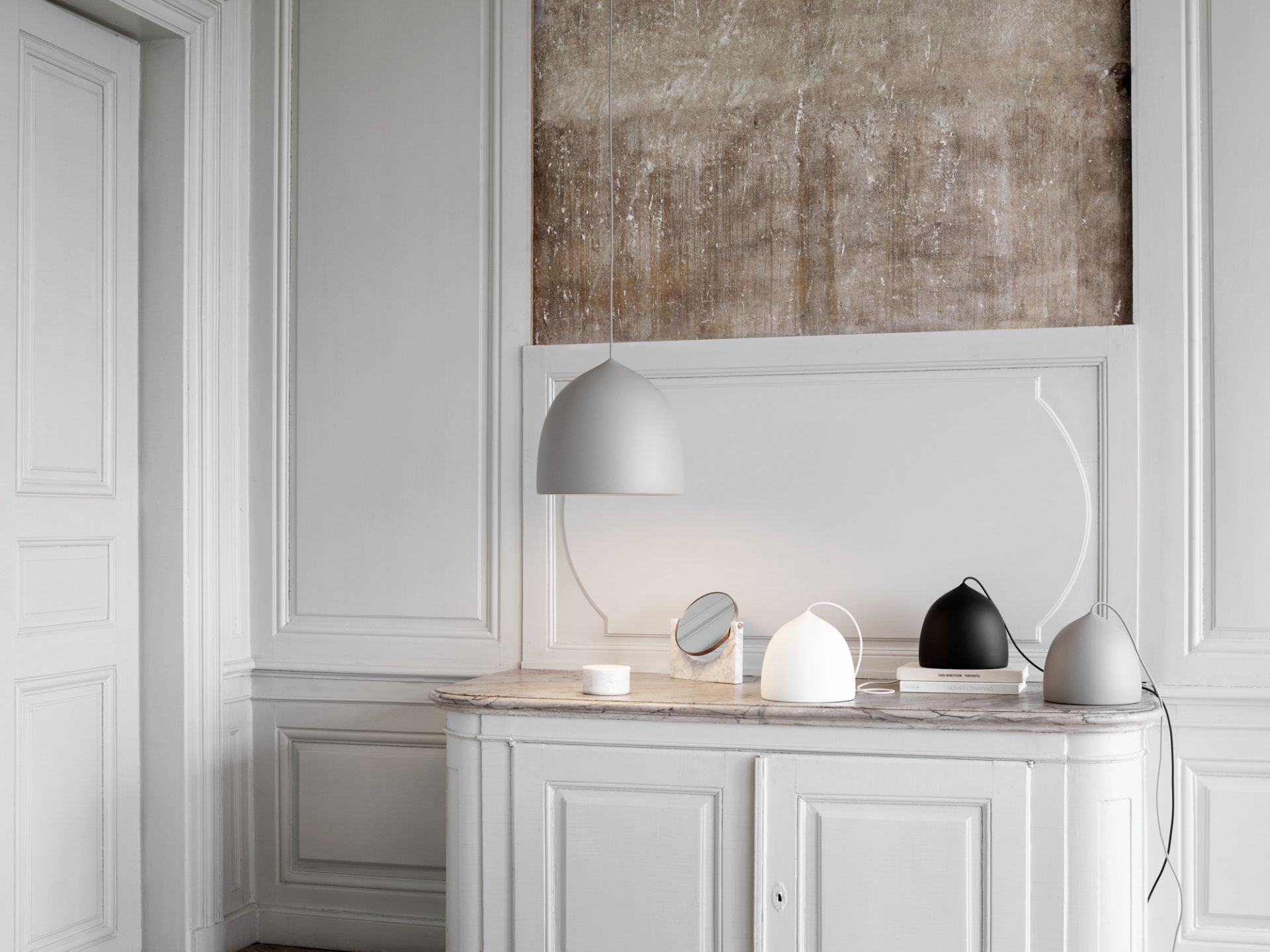Suspence P2 Pendelleuchte Fritz Hansen Hellgrau