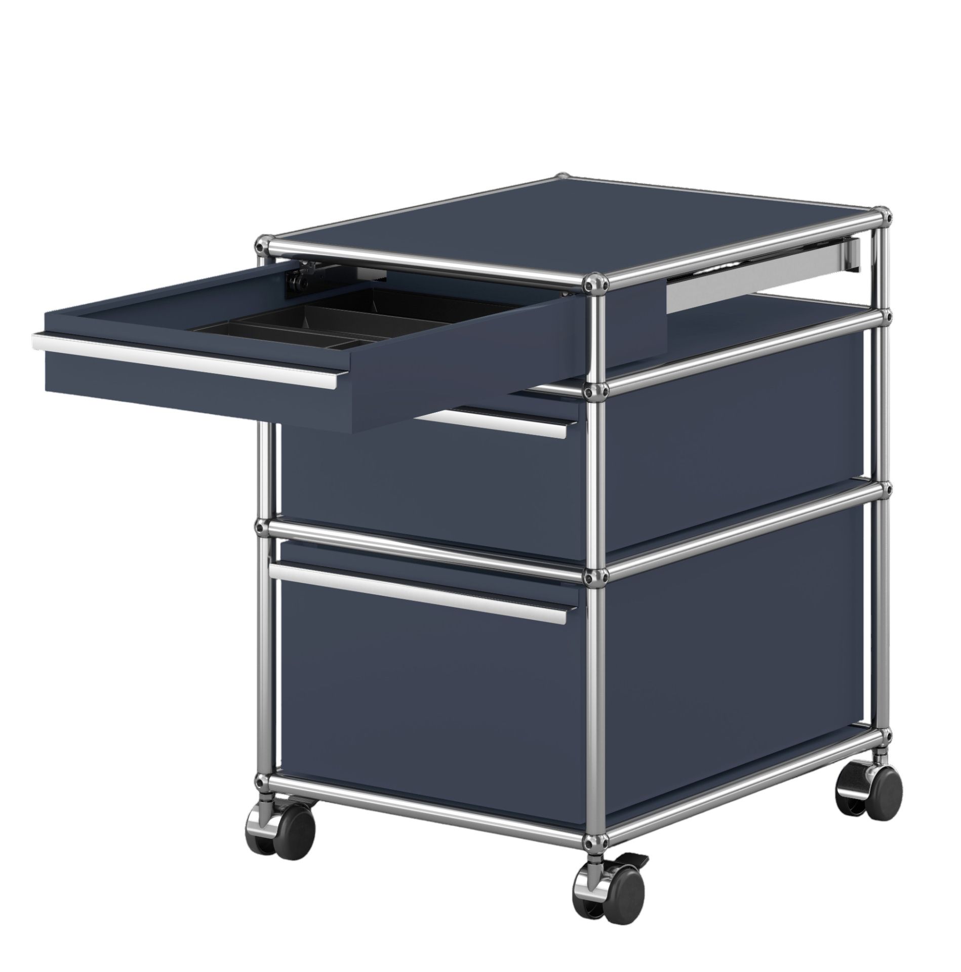 USM Haller Rollcontainer mit 3 Schubladen Anthrazitgrau