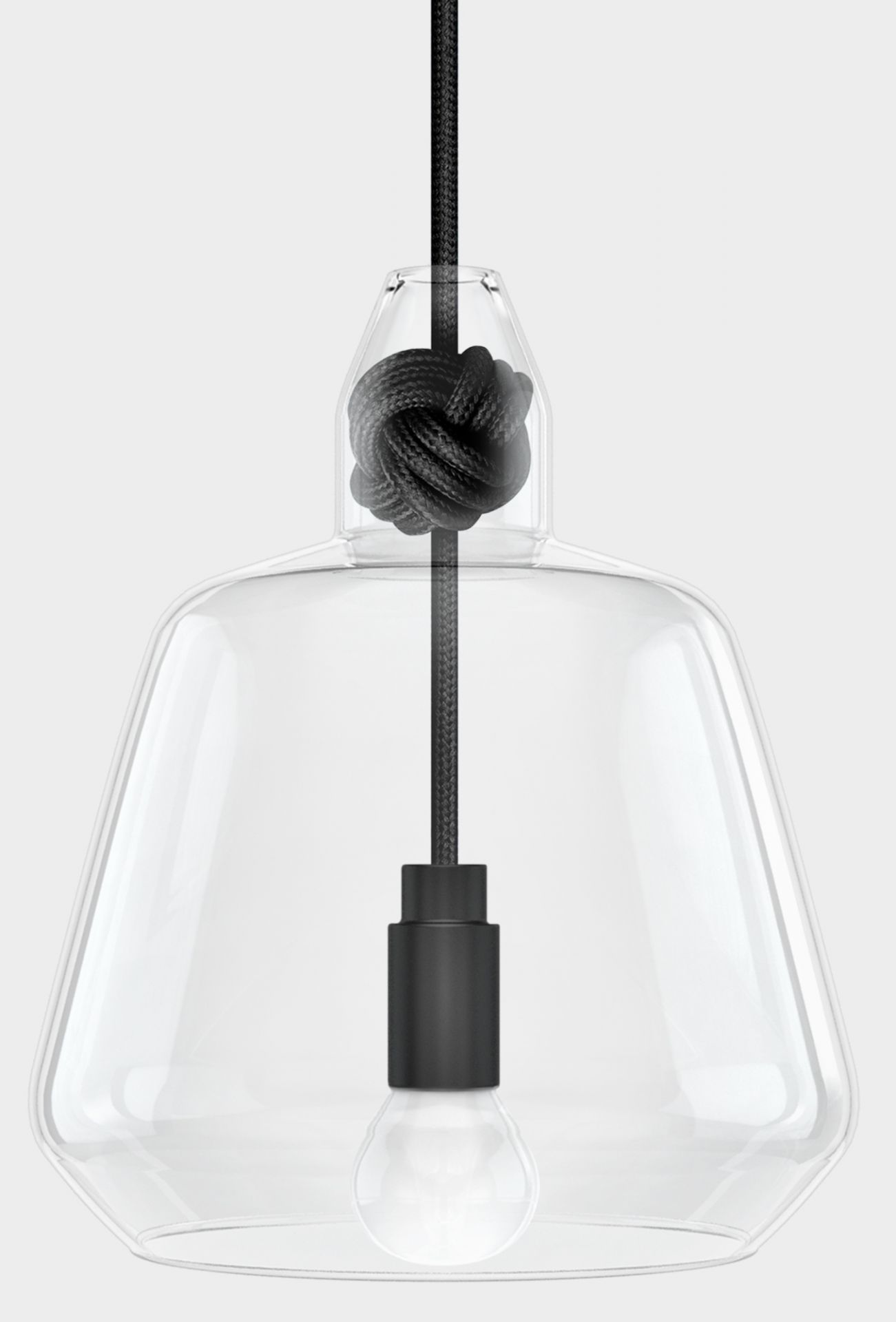 Knot lamp large Pendelleuchte Vitamin-grau-schwarz