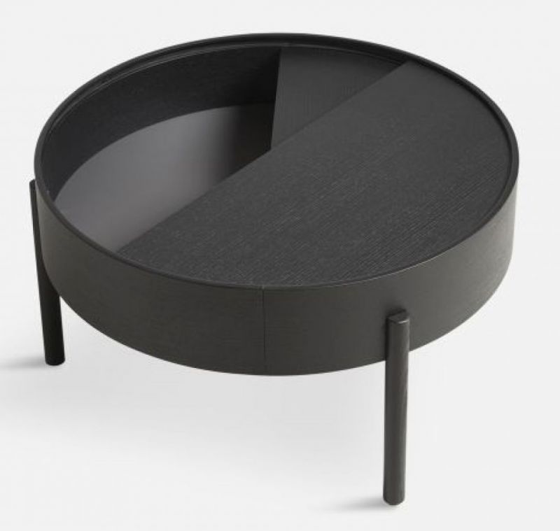 Arc Couchtisch Ø  66 cm SCHWARZ Woud EINZELSTÜCK