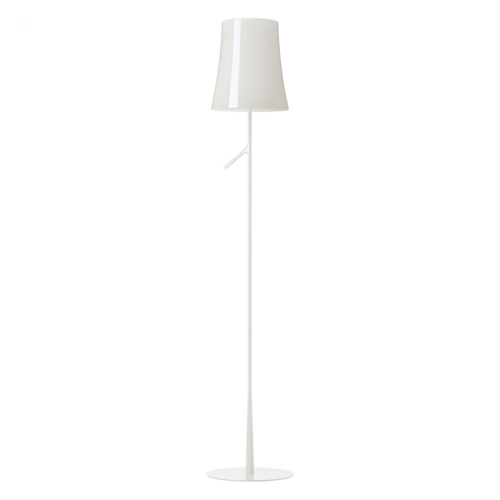 Birdie Lettura Stehleuchte Foscarini ohne Leuchtmittel / On - Off Schaltung Weiß