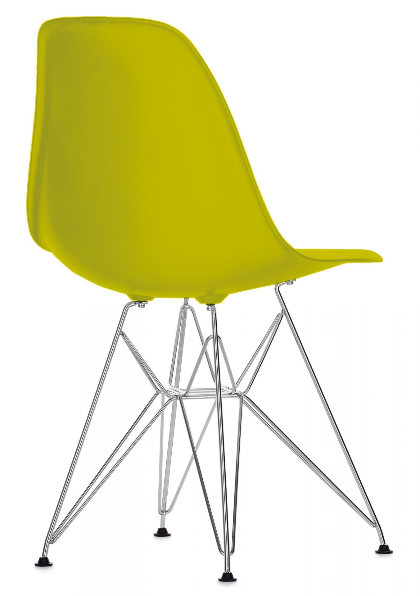 Eames Plastic Side Chair DSR Stuhl Vitra Chrom-Senf