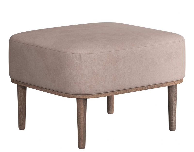 Serena Pouf Ottoman Eiche dunkel gebeizt novoform Dusty rose